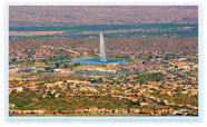 aerial view of the fountain in Fountain Hills, AZ